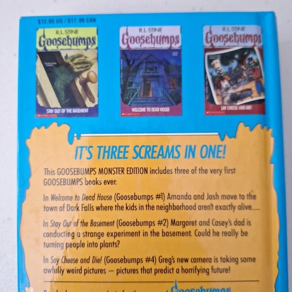 Goosebumps Monster Edition #1 R.L. Stine HC 3 Book Collected Edition 1st Print